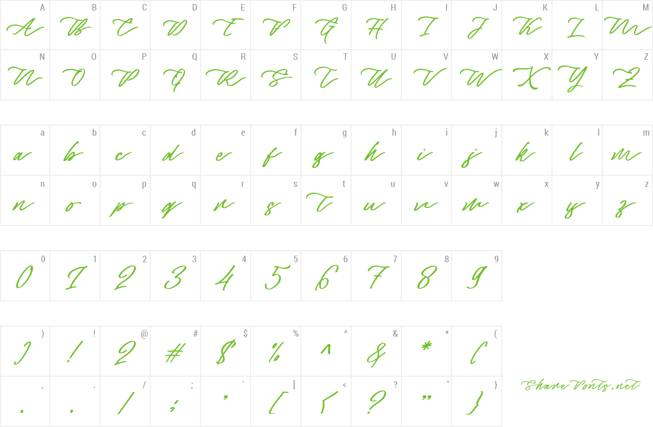 Font Captivate preview